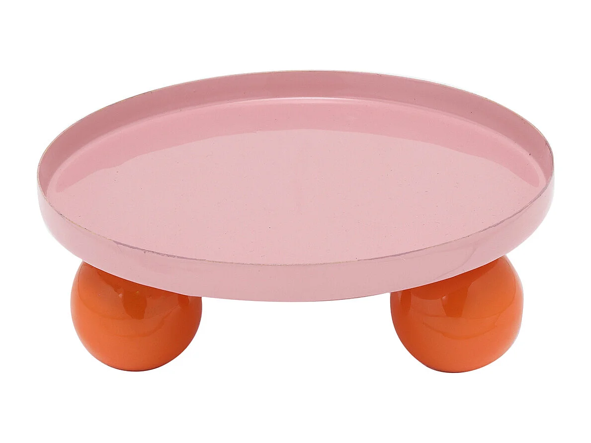 Plateau double Funky - 20x20x7 cm - Rose