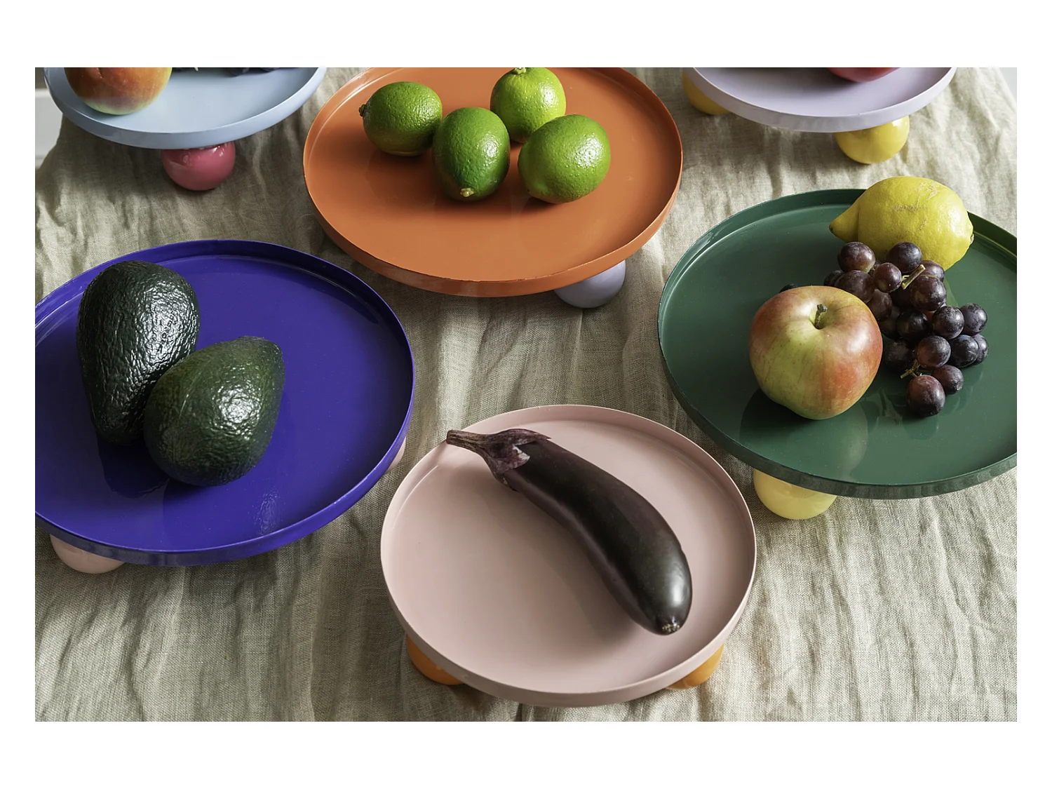 Plateau double Funky - 20x20x7 cm - Rose