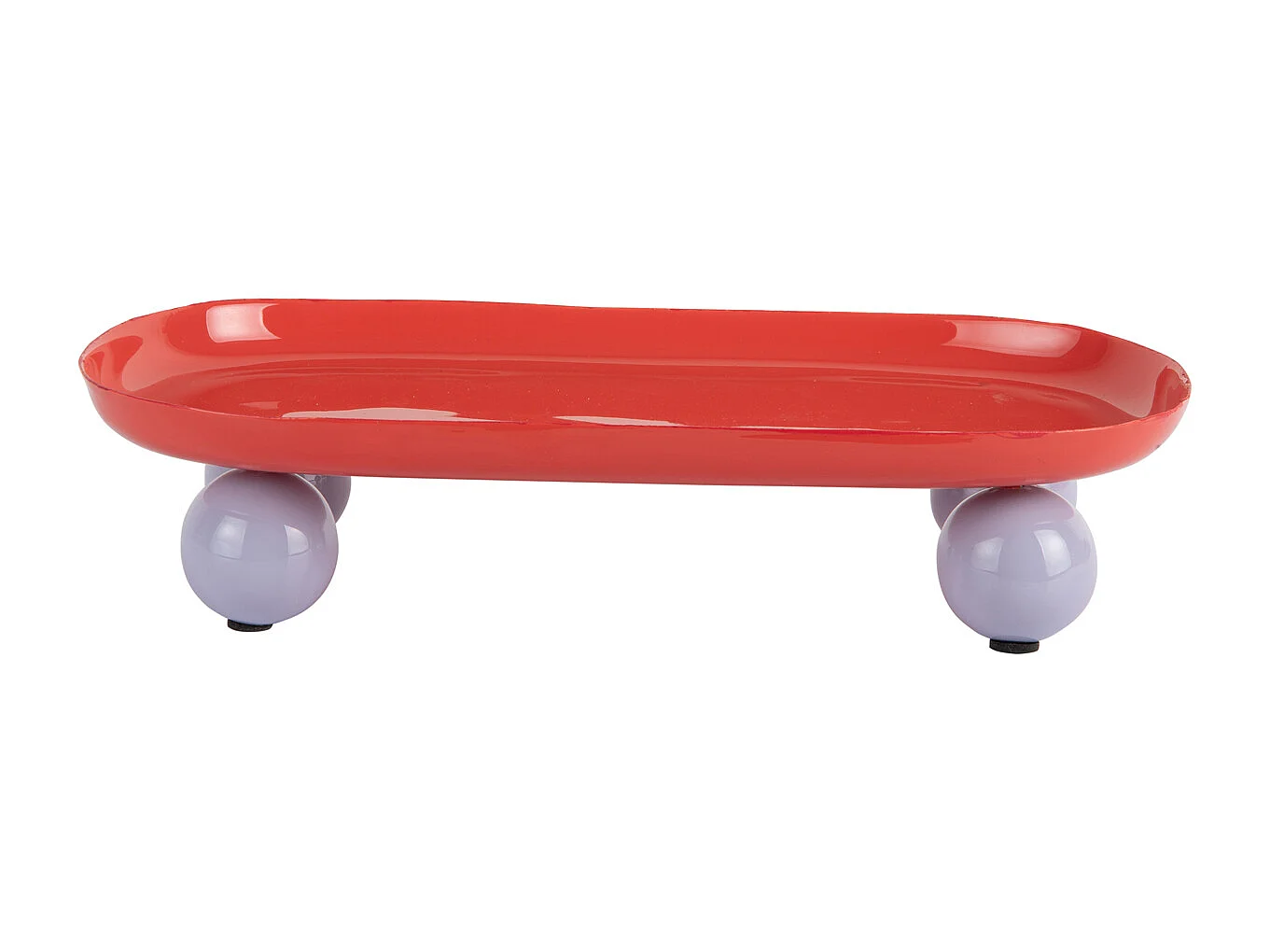 Plateau double Funky - 39x16x6 cm - Rouge
