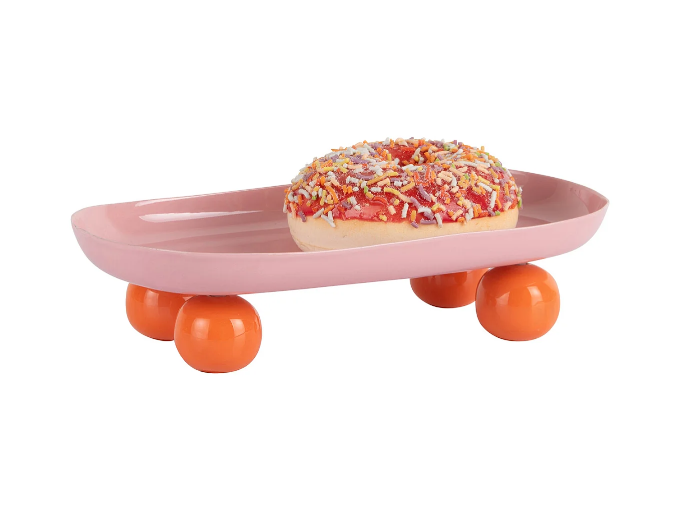 Plateau double Funky - 39x16x6 cm - Rose