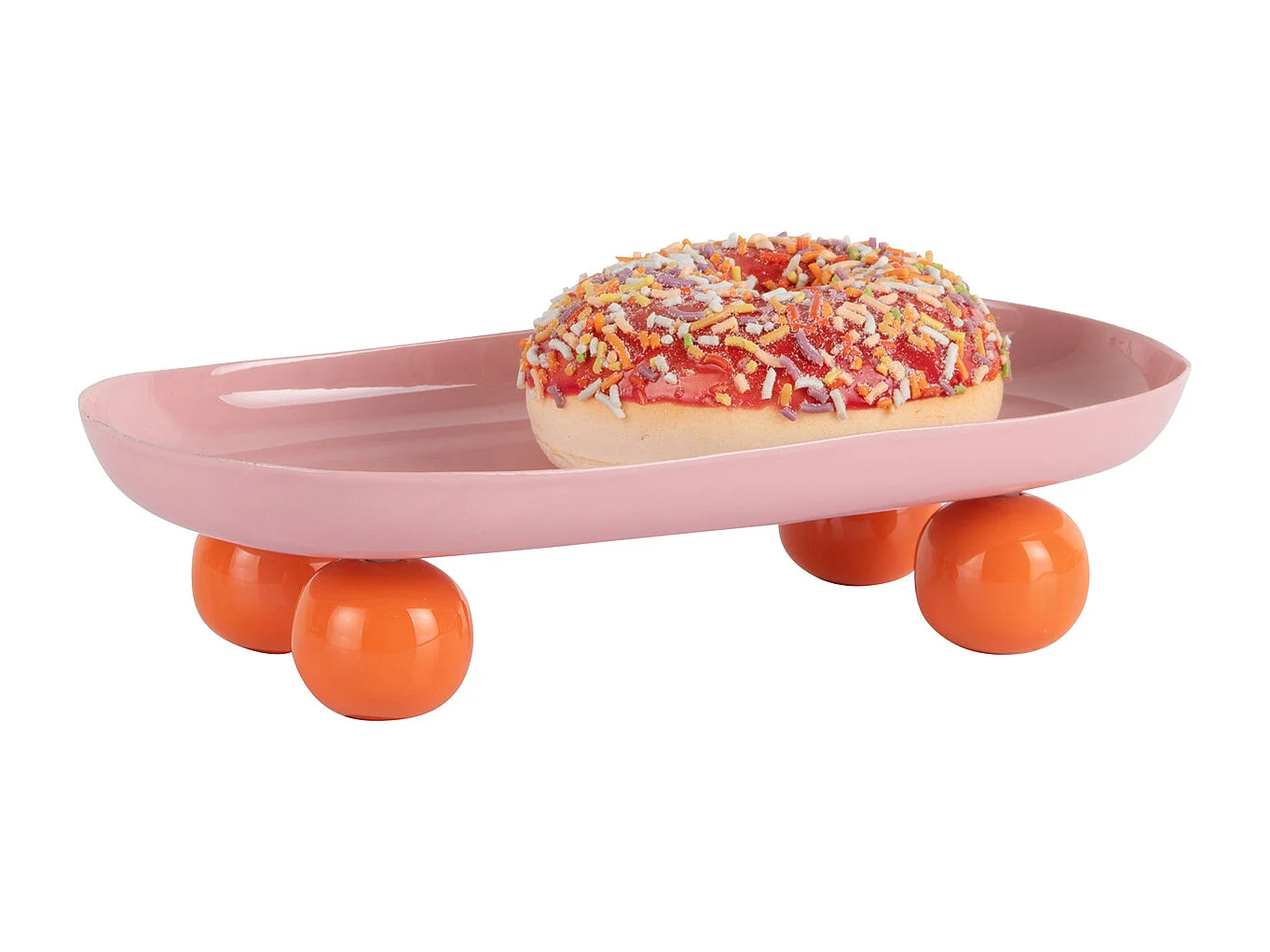 Plateau double Funky - 39x16x6 cm - Rose