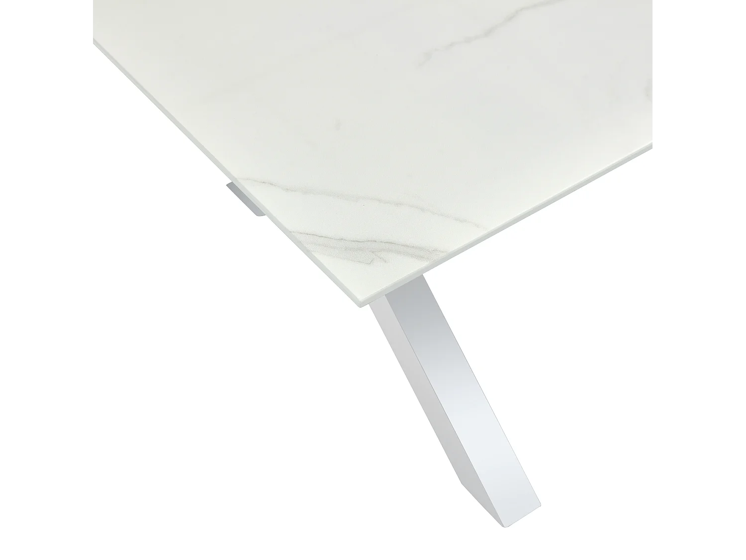 Table à Manger IXE – 180 cm – Chrome XXL & Plateau Verre Trempé