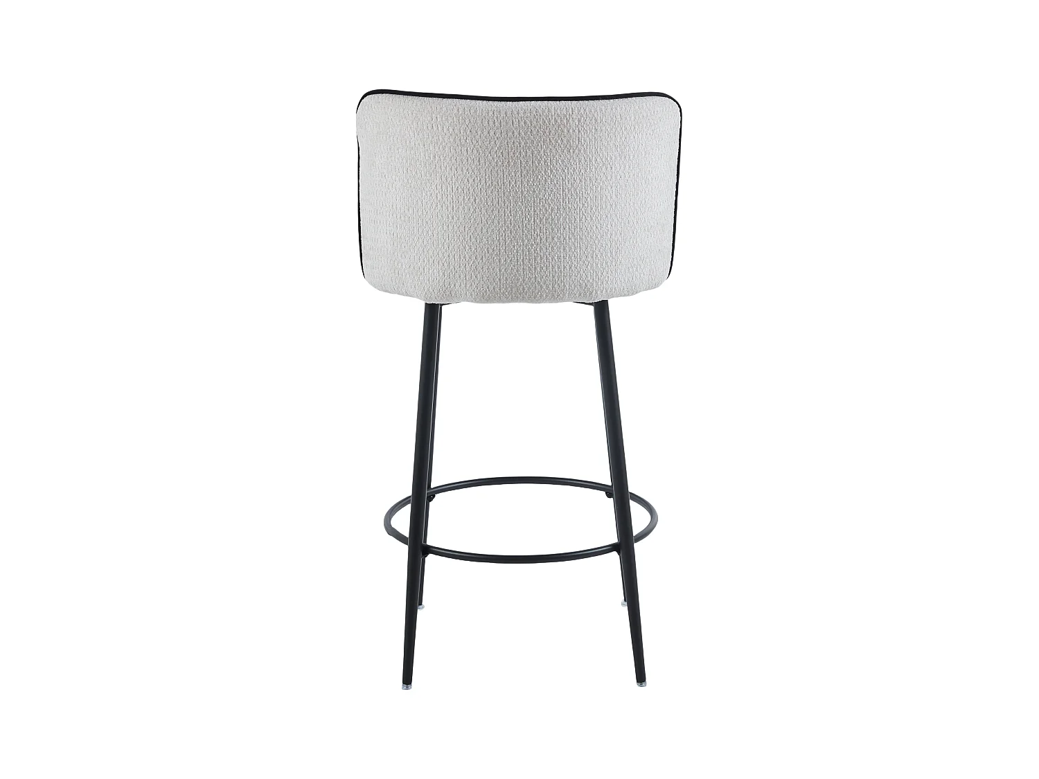 Lot de 2 tabourets de bar CATHY pied métal noir