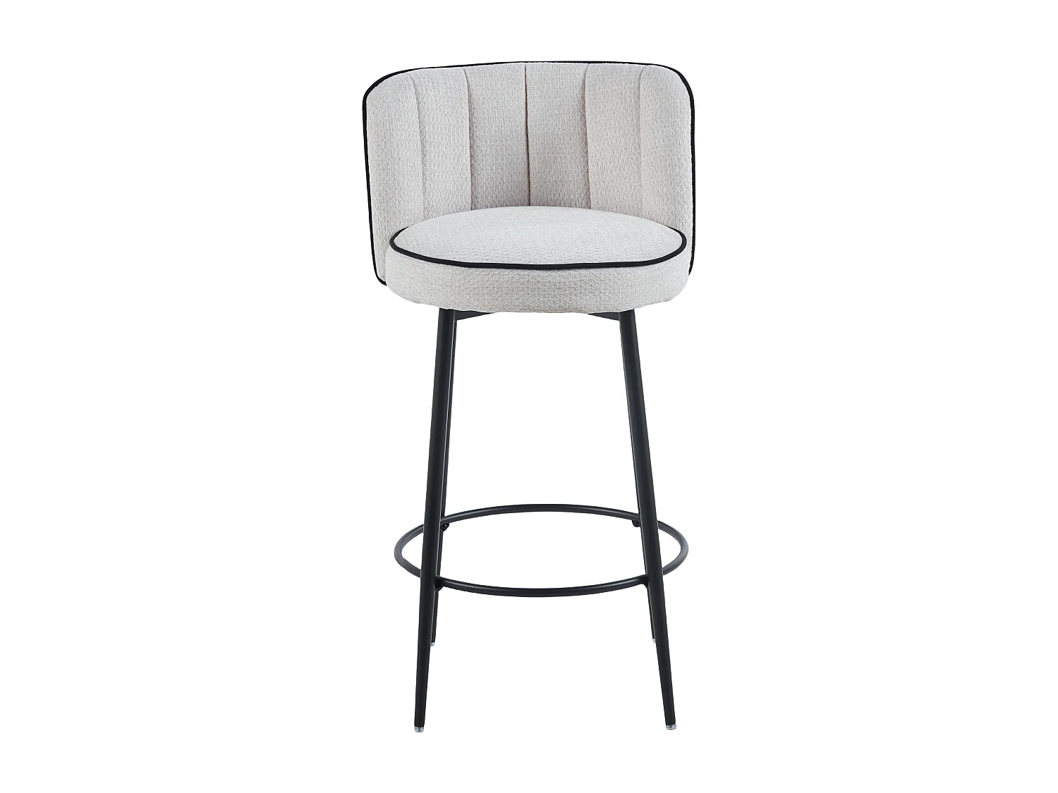 Lot de 2 tabourets de bar CATHY pied métal noir