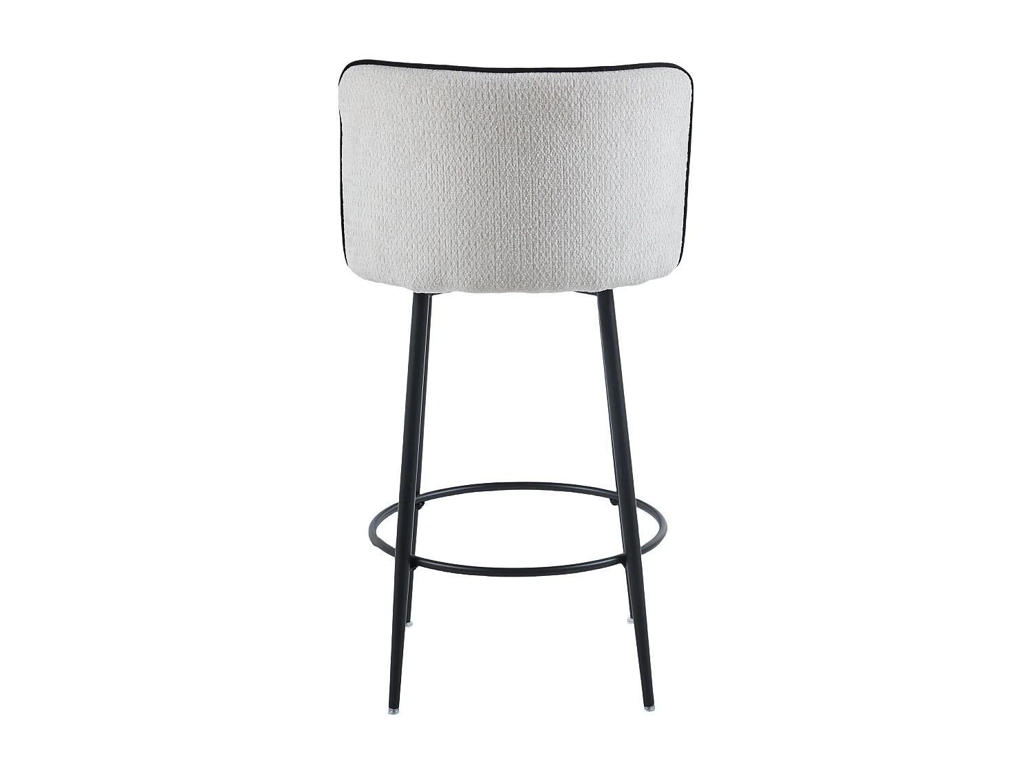 Lot de 2 tabourets de bar CATHY pied métal noir