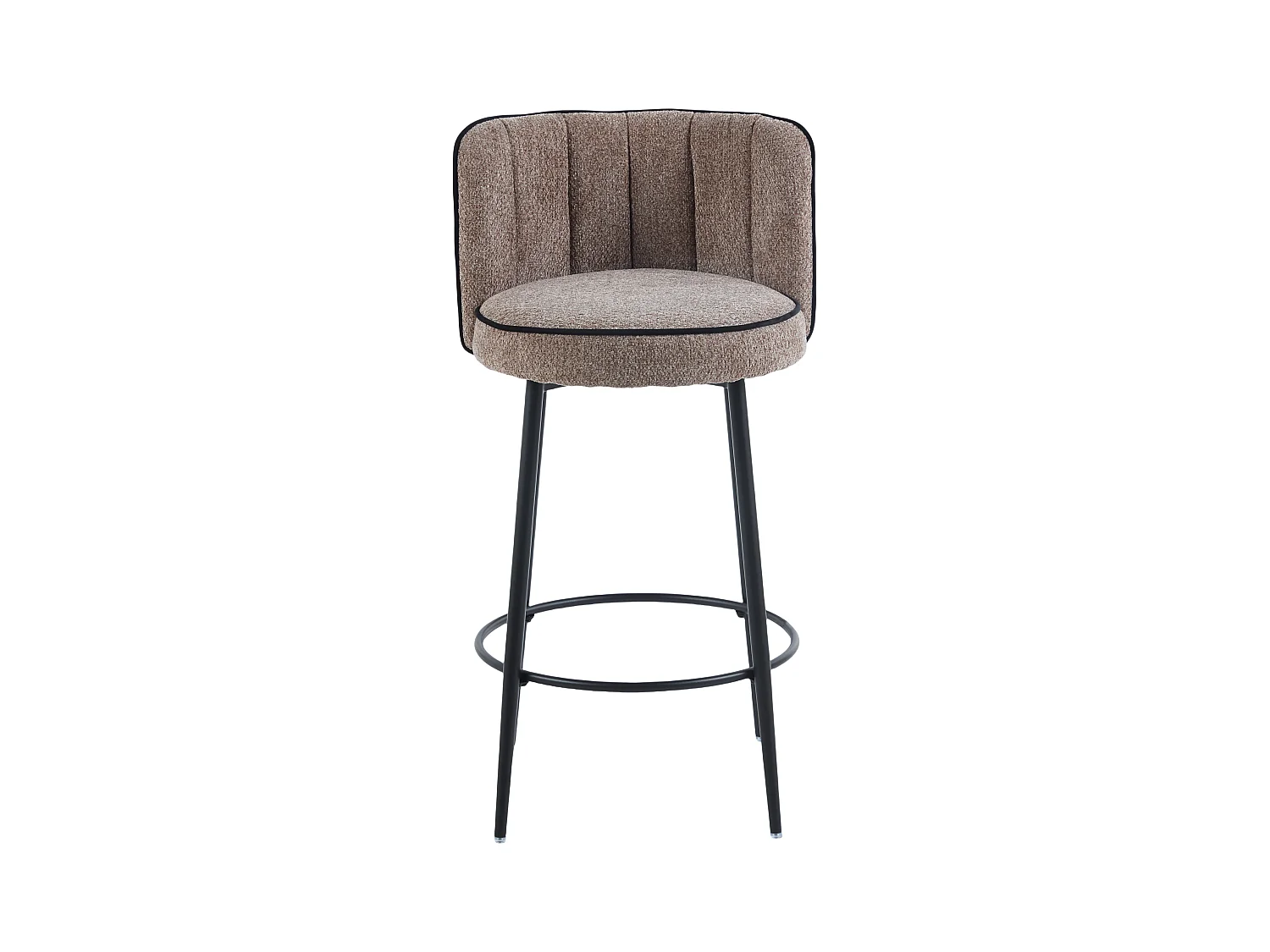 Lot de 2 tabourets de bar CATHY pied métal noir