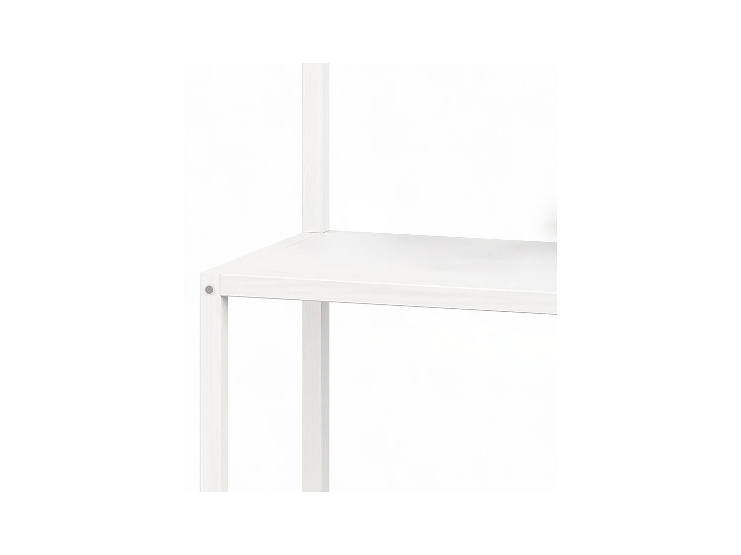 Bureau enfant NIVIA en forme de maison en pin massif, bureau chambre enfant bois, en pin massif blanc