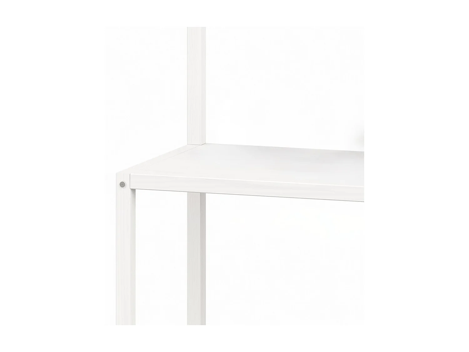 Bureau enfant NIVIA en forme de maison en pin massif, bureau chambre enfant bois, en pin massif blanc