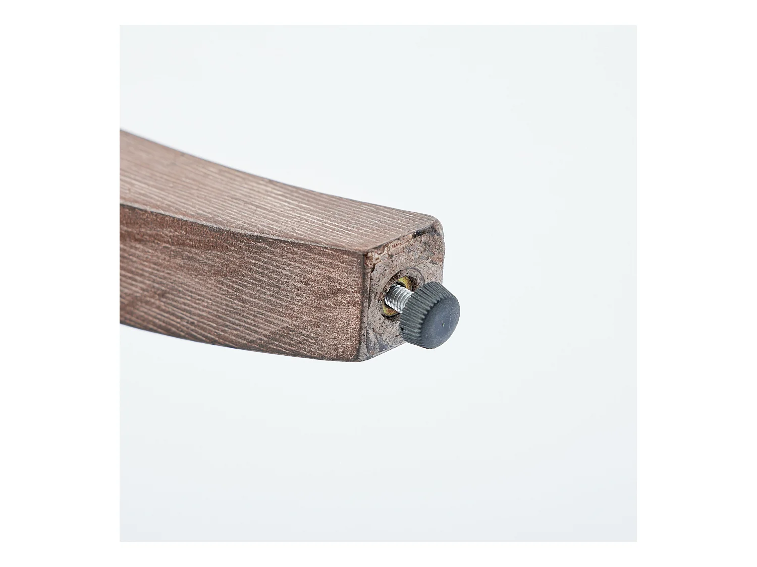 Zestaw 2 krzeseł jadalnianych z beżowej tkaniny szenilowej z oparciem i ozdobnymi gwoździami, drewniane nogi