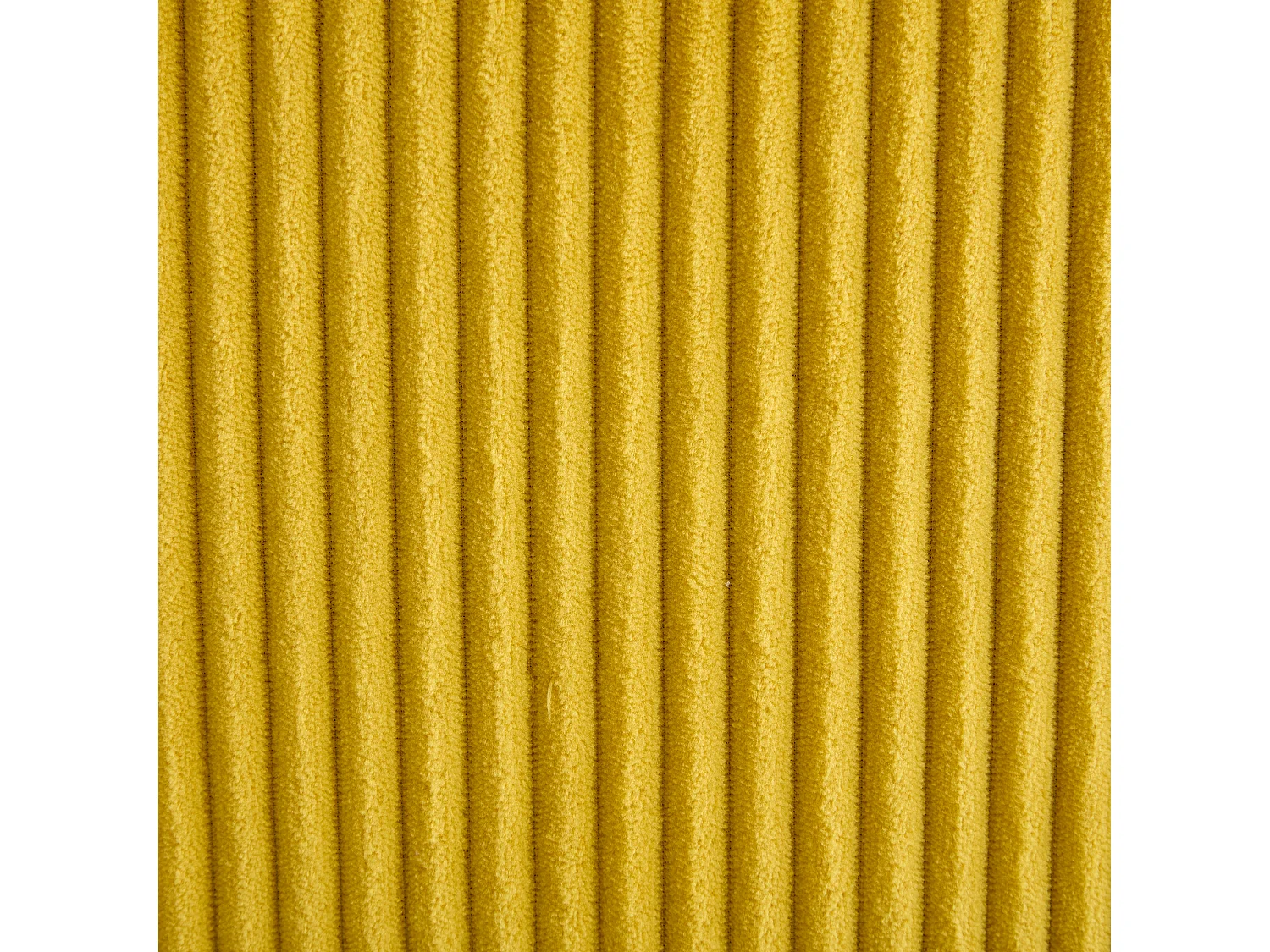 Canapé 4 places en velours jaune avec éclairage LED et ports USB - Design moderne en U