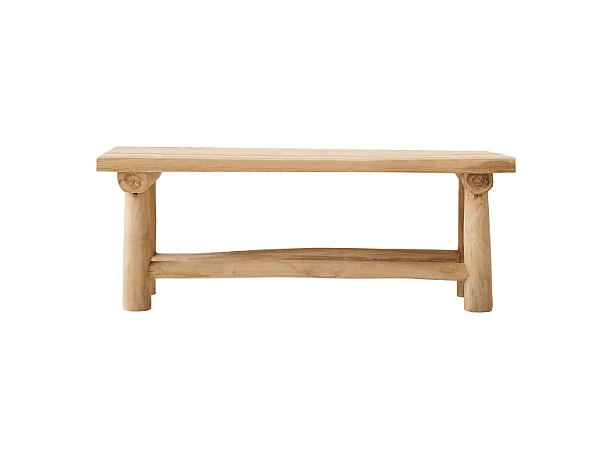 Panca decorativa per bambini in legno di teak 80 Kilim