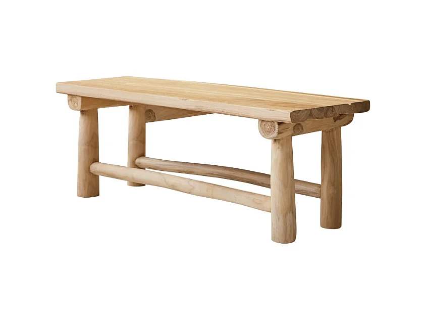 Panca decorativa per bambini in legno di teak 80 Kilim