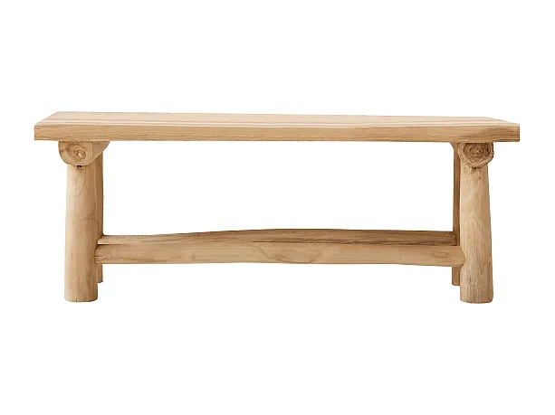 Panca decorativa per bambini in legno di teak 80 Kilim