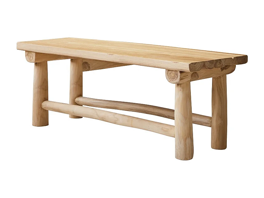 Panca decorativa per bambini in legno di teak 80 Kilim