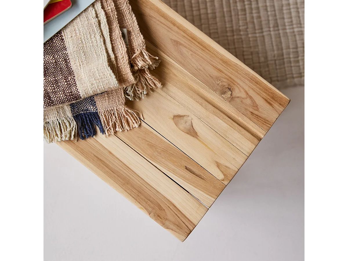 Kilim - Children's decorative bench in solid teak
