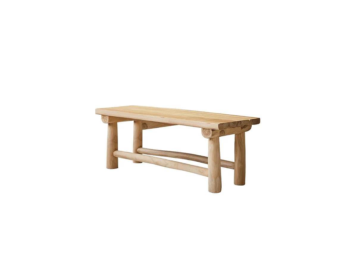 Kilim - Children's decorative bench in solid teak