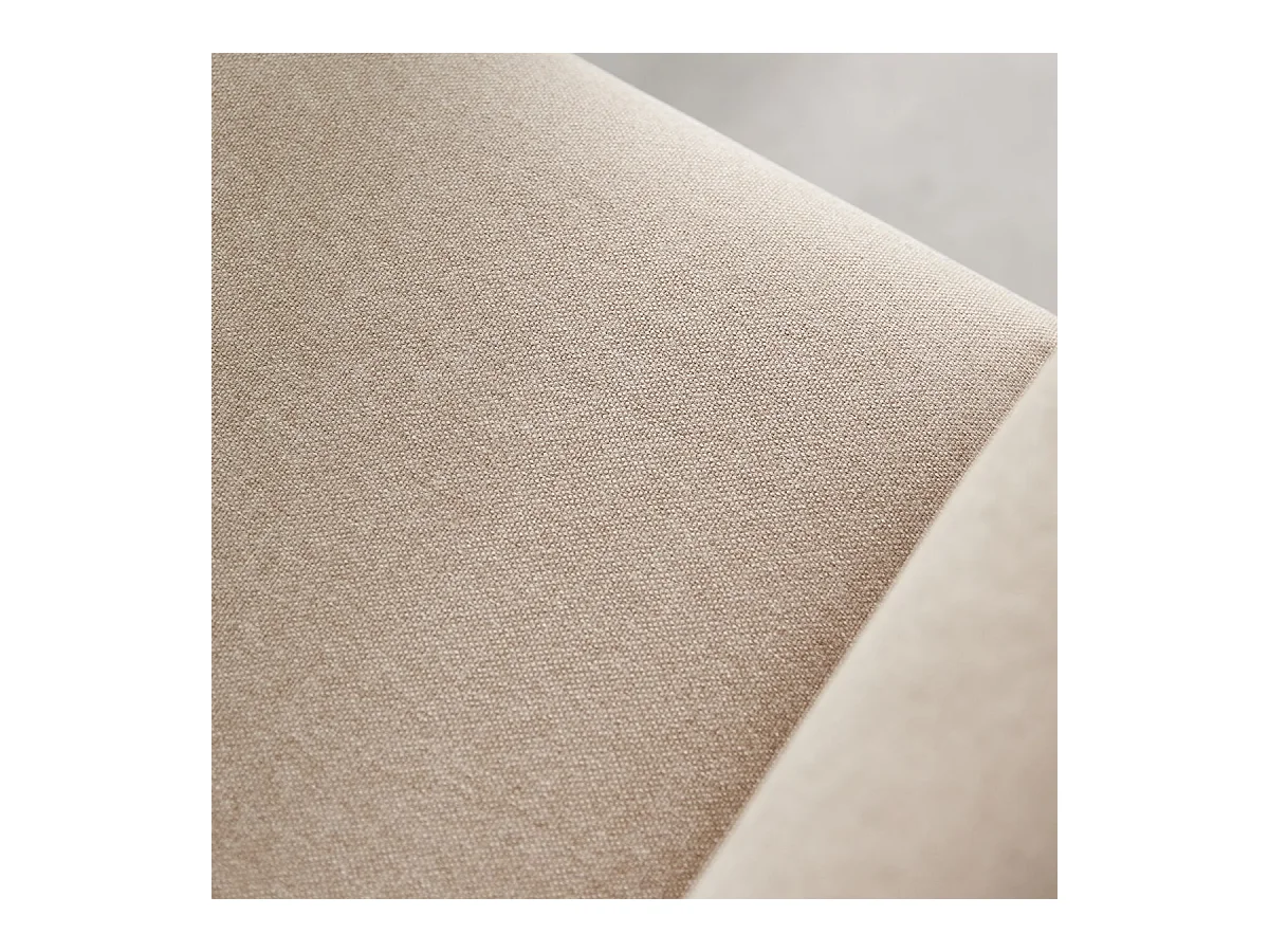 Divano Bjorn in rovere massello e tessuto écru, 3 posti