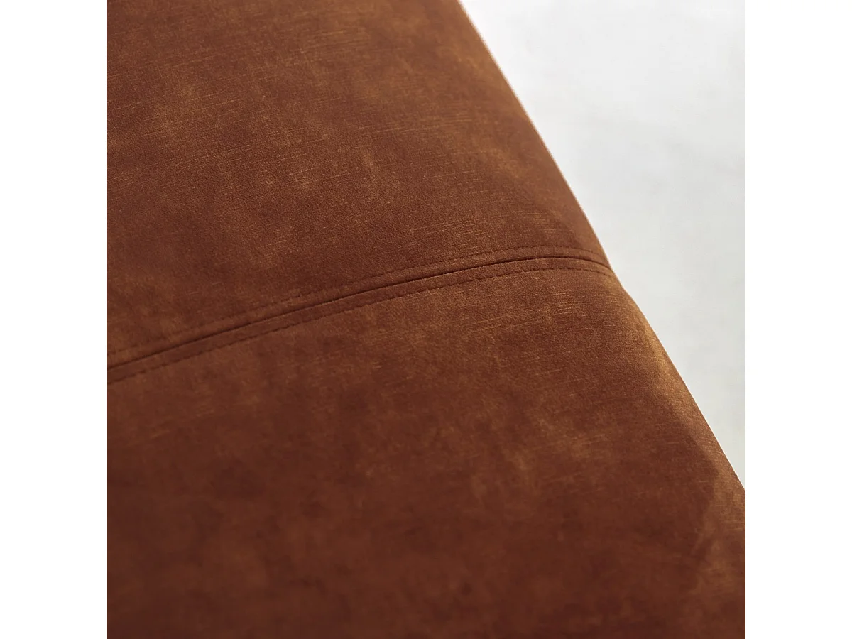 3-Sitzer-Sofa Finn aus terracottafarbenem Samt