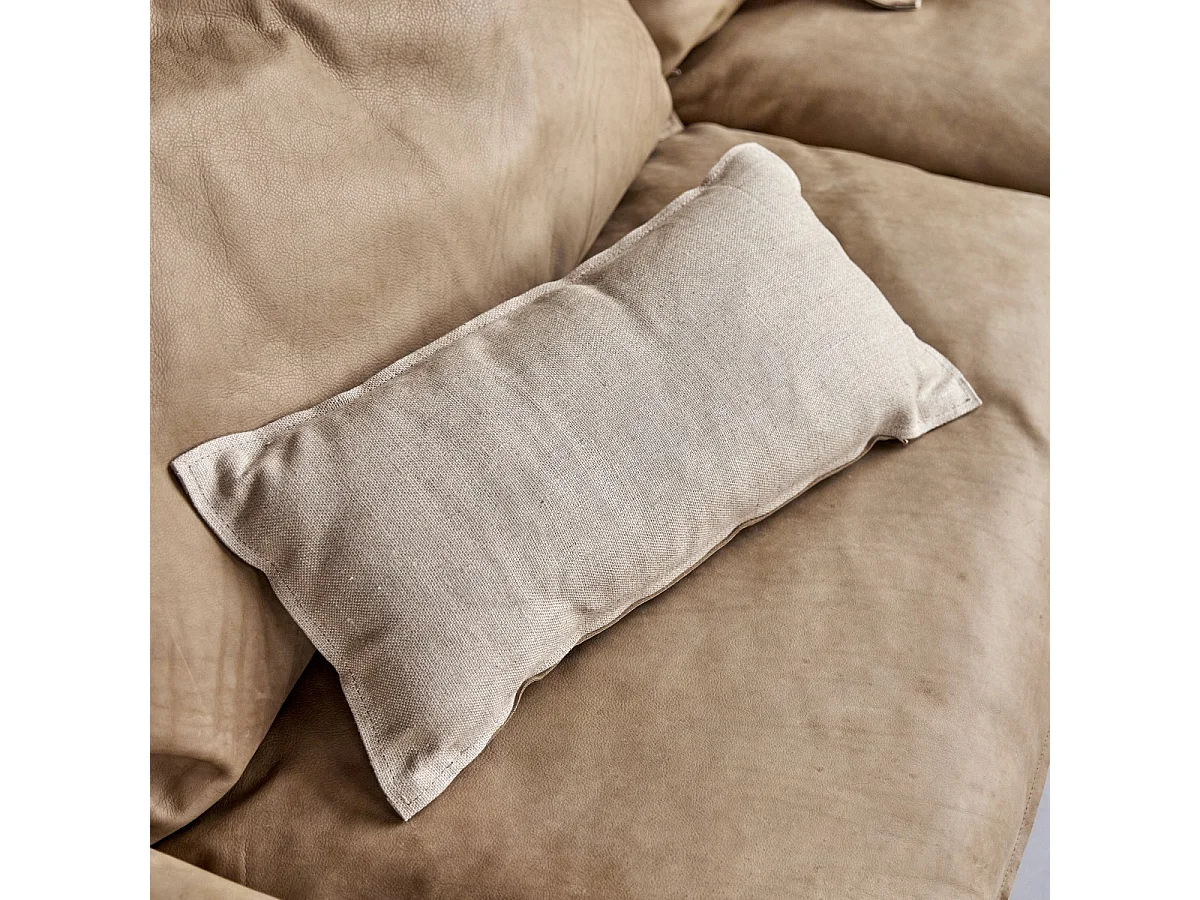 Divano in pelle e lino Woodnest Cheyenne 3 posti