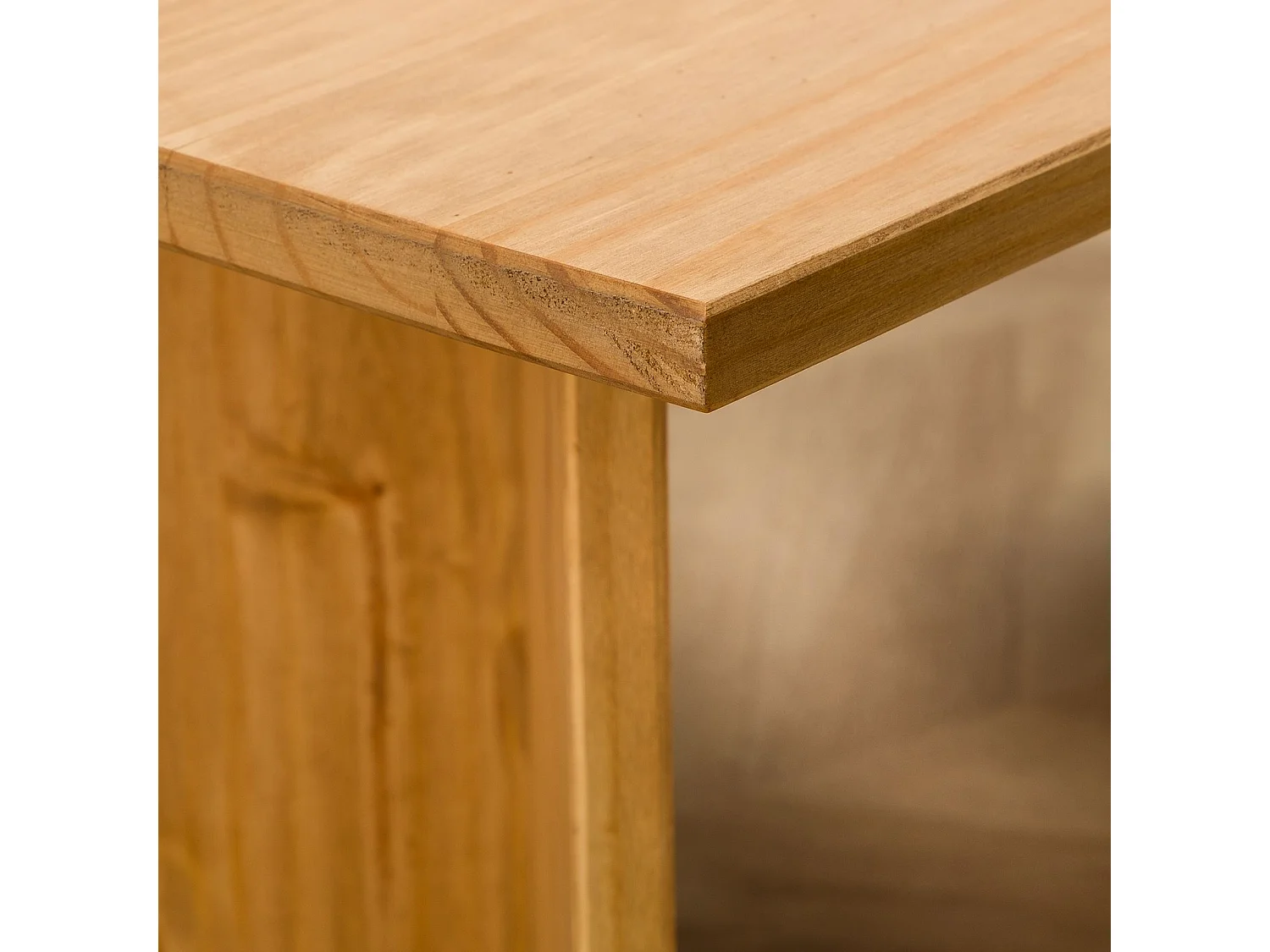 Table basse MESA pour salon en bois massif finition laquée, Design rectangulaire moderne, Pieds angulaires, 110 x 45 x 60 cm