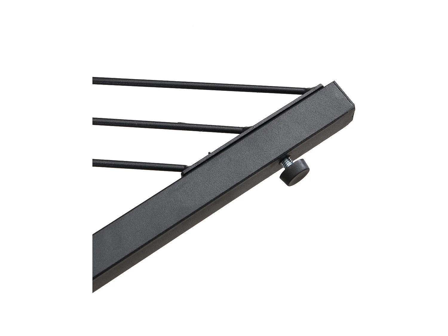 Lot de 2 tables basses carrées avec plateau en MDF effet marbre, cadre noir - Blanc