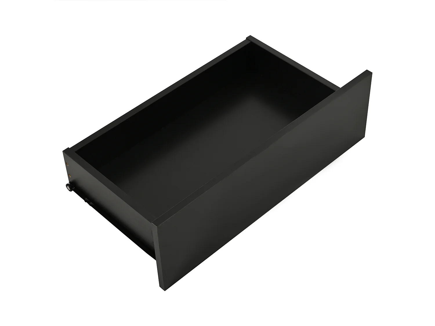 Table basse noir avec 1 tiroir de rangement et étagères ouvertes, éclairage LED - pour salon