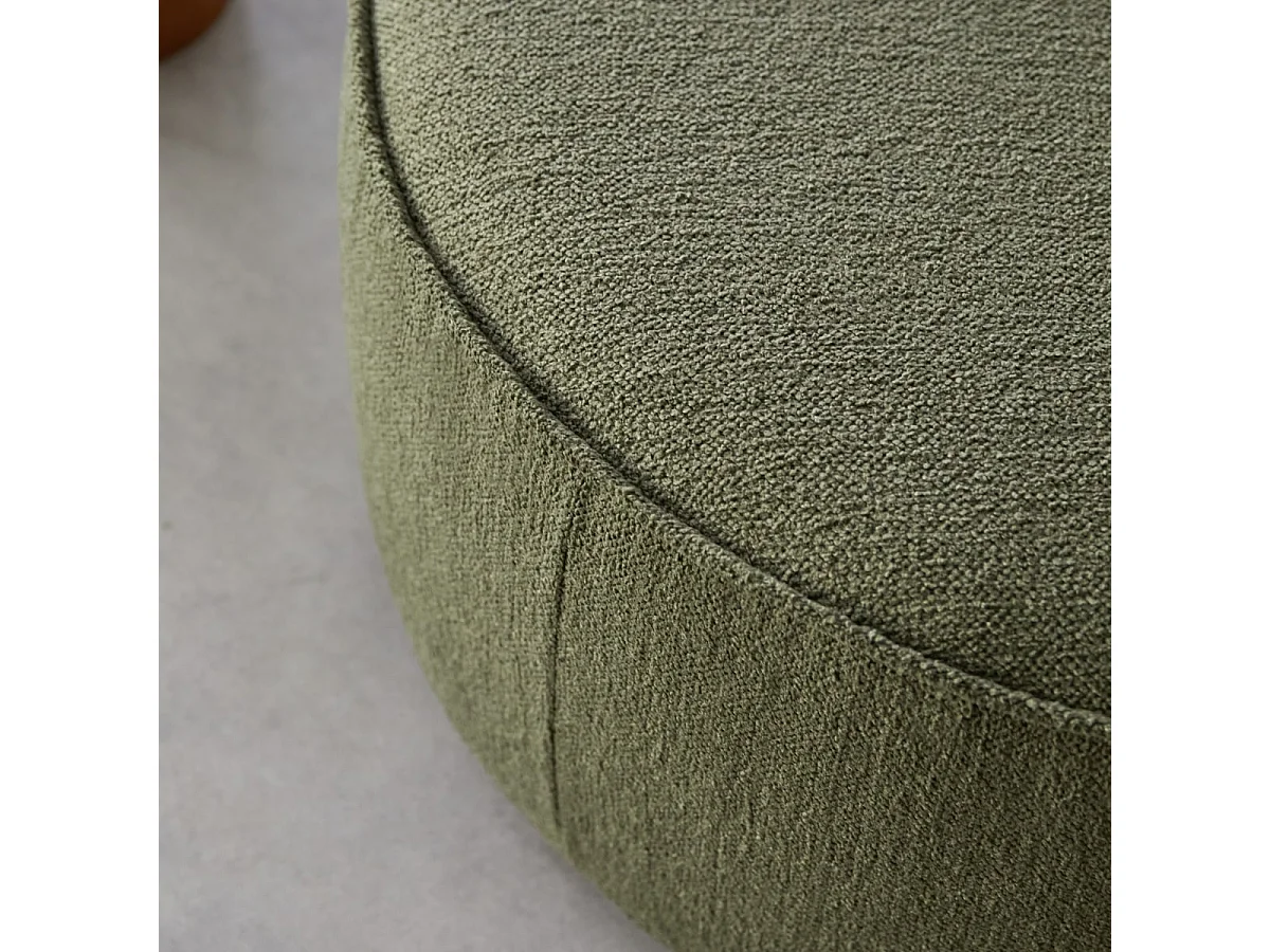 Repose-pieds en tissu vert Dario, 1 place