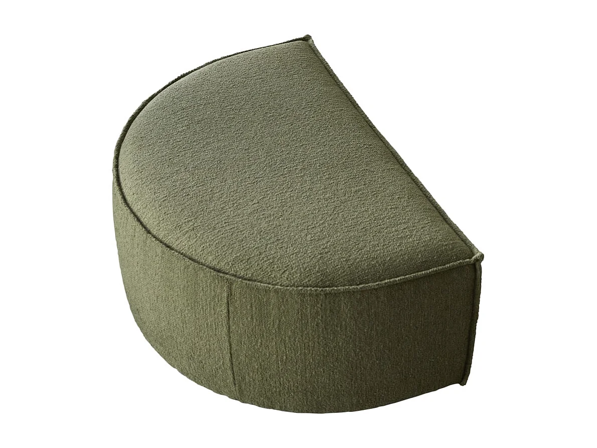 Repose-pieds en tissu vert Dario, 1 place