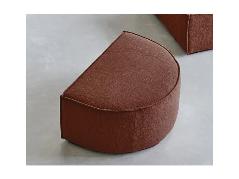 Repose-pieds en tissu acajou Dario, 1 place