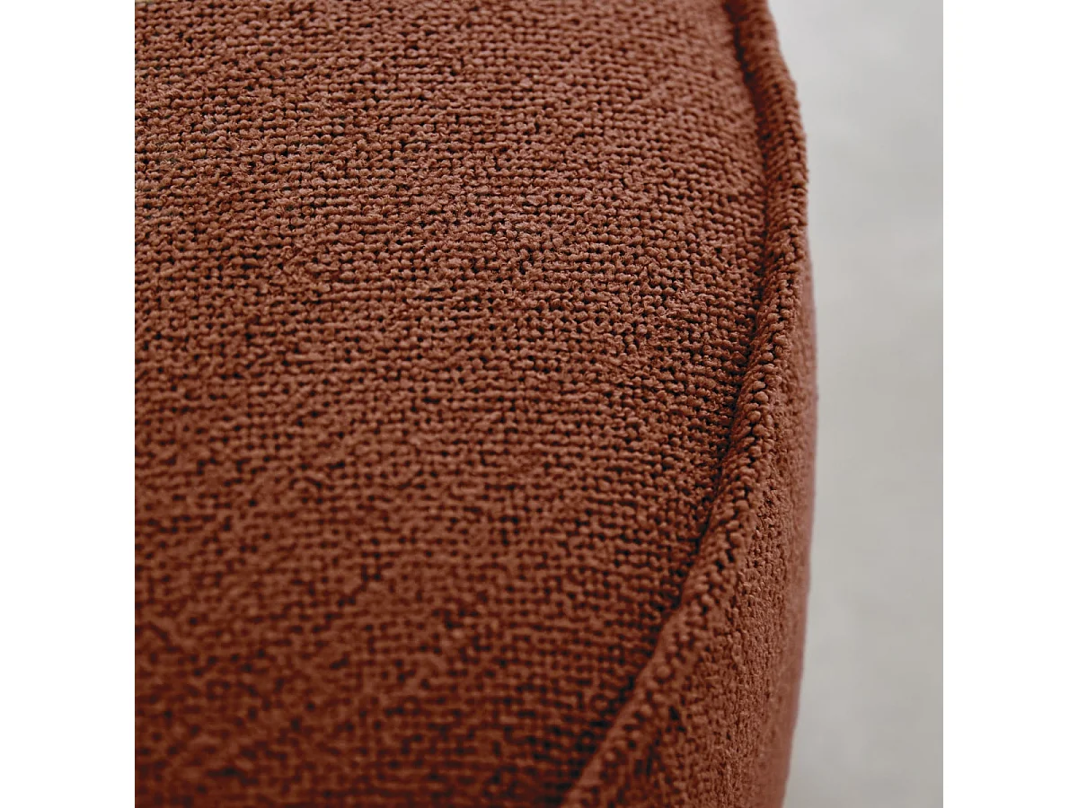 Repose-pieds en tissu acajou Dario, 1 place