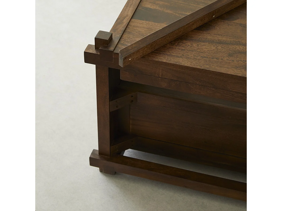 Mobile sotto lavabo Arko in legno massello di mango 120 cm