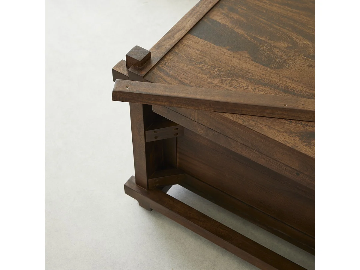 Mobile sotto lavabo Arko in legno massello di mango 120 cm