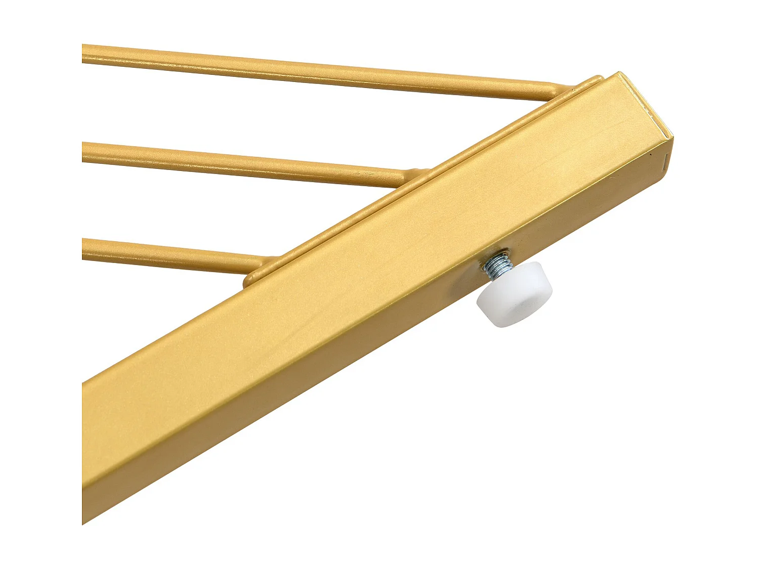 Lot de 2 tables basses carrées avec plateau en MDF effet marbre, cadre doré - Blanc