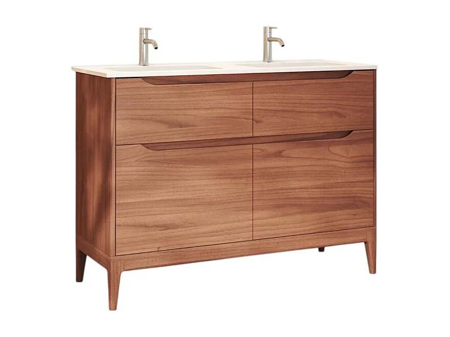 Mobile per il bagno in mango massello e ceramica 120 cm Gabrielle