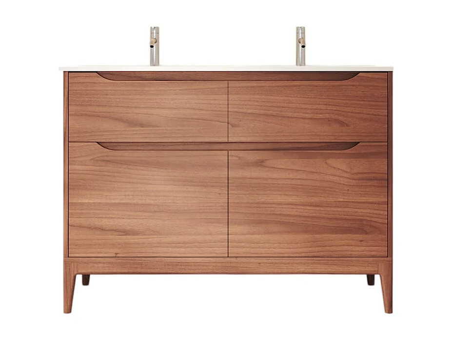 Mobile per il bagno in mango massello e ceramica 120 cm Gabrielle