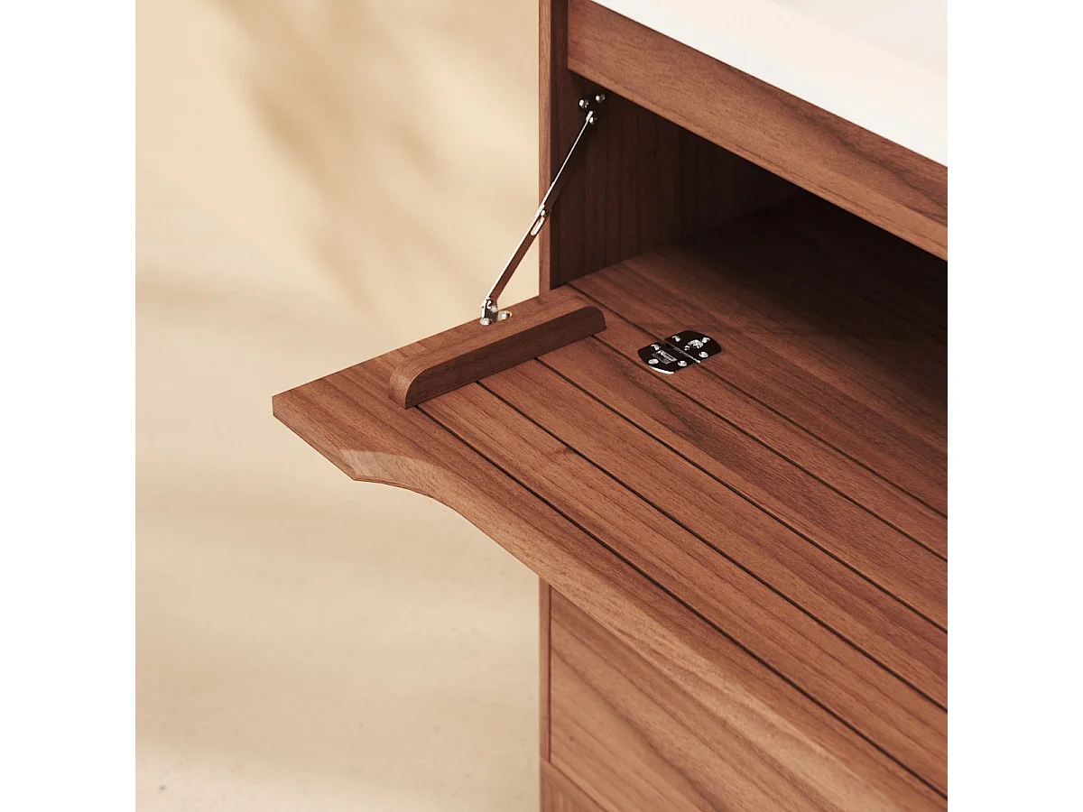 Mobile per il bagno in mango massello e ceramica 120 cm Gabrielle