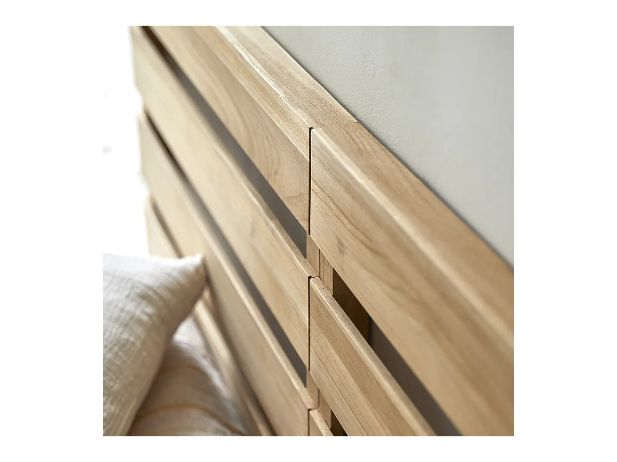 Bettkopfteil Urbain aus massivem Teakholz 180 cm