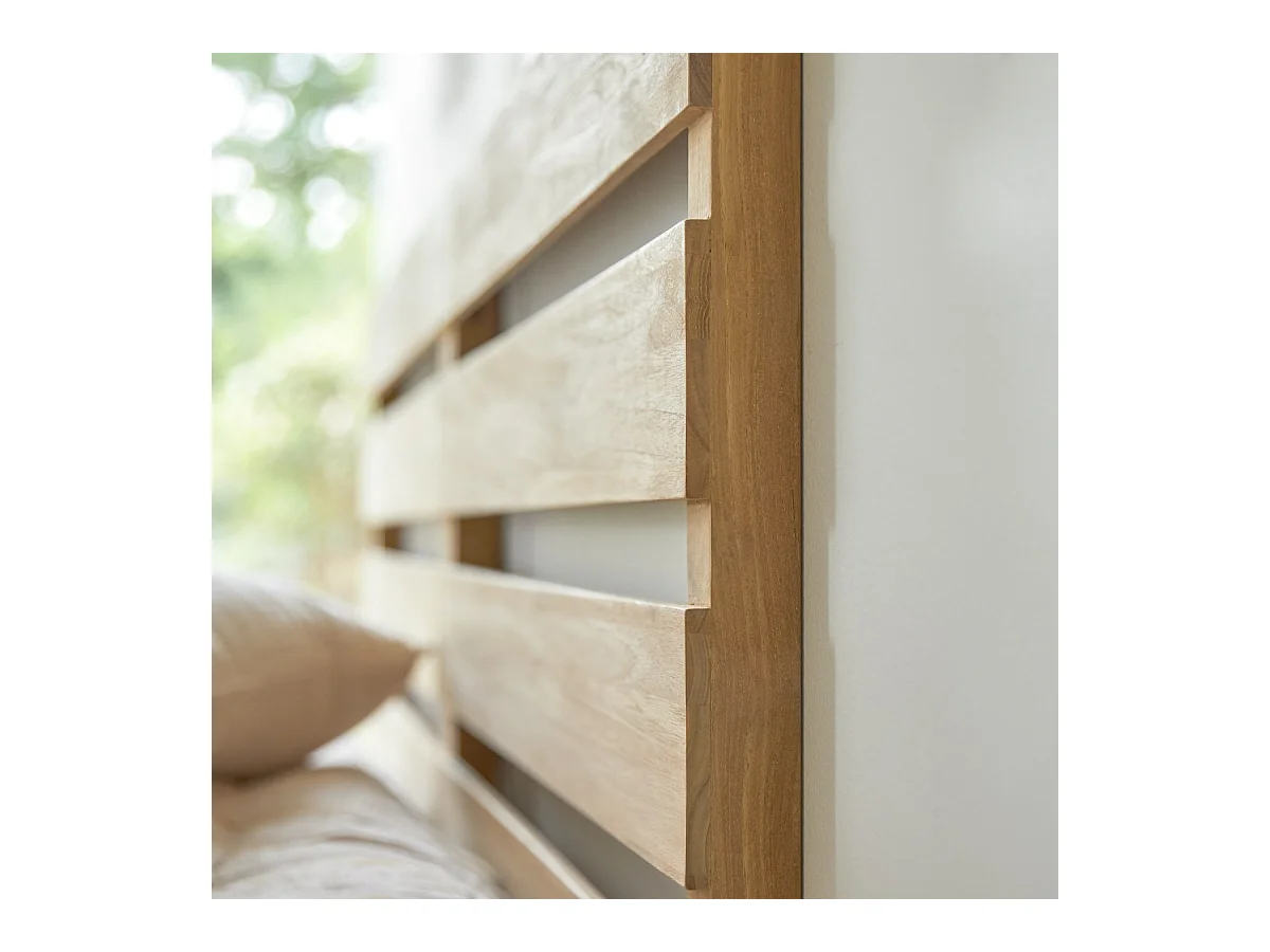 Bettkopfteil Urbain aus massivem Teakholz 180 cm