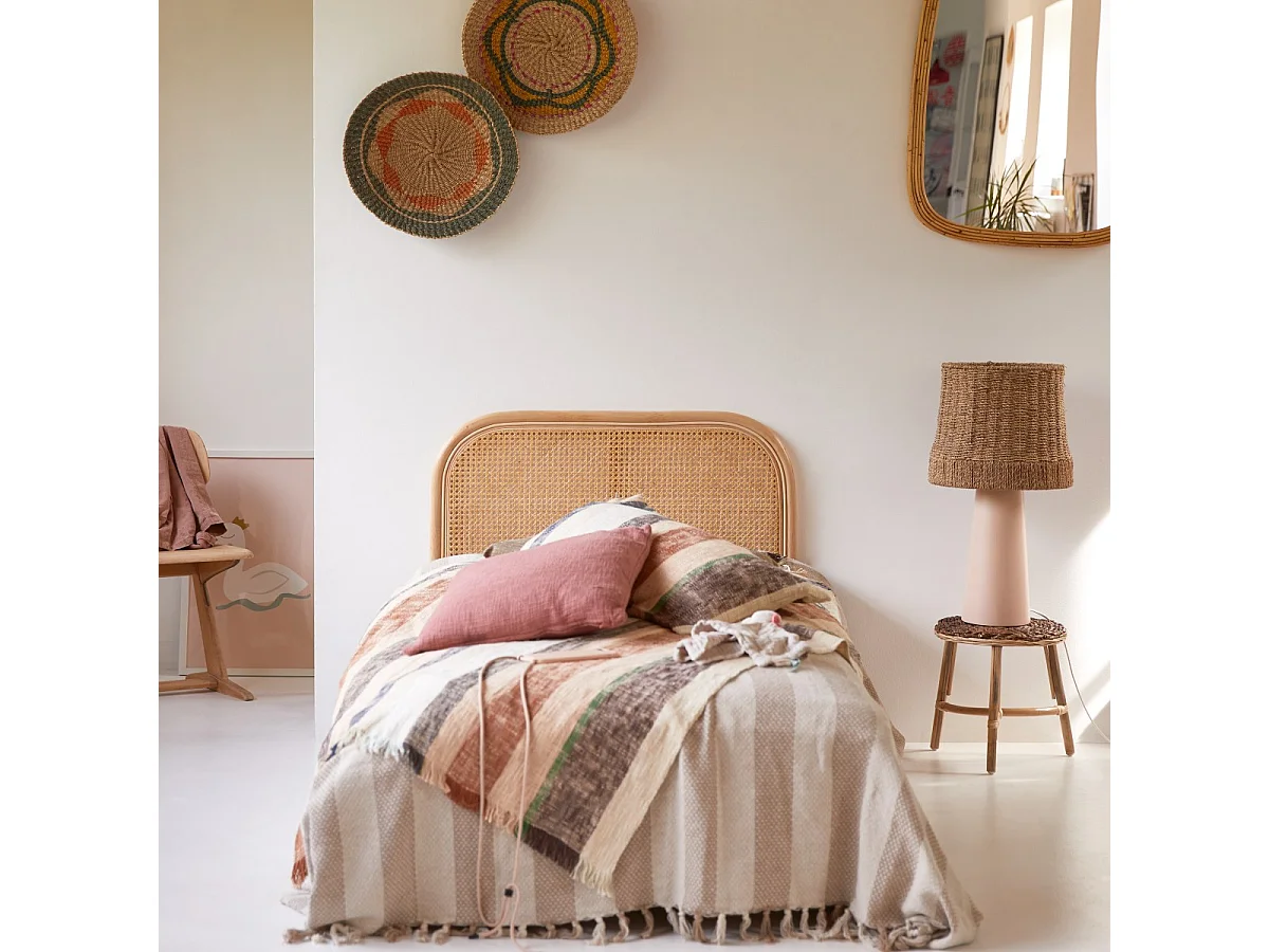 Testiera per letto in canne di rattan 90 Joséphine
