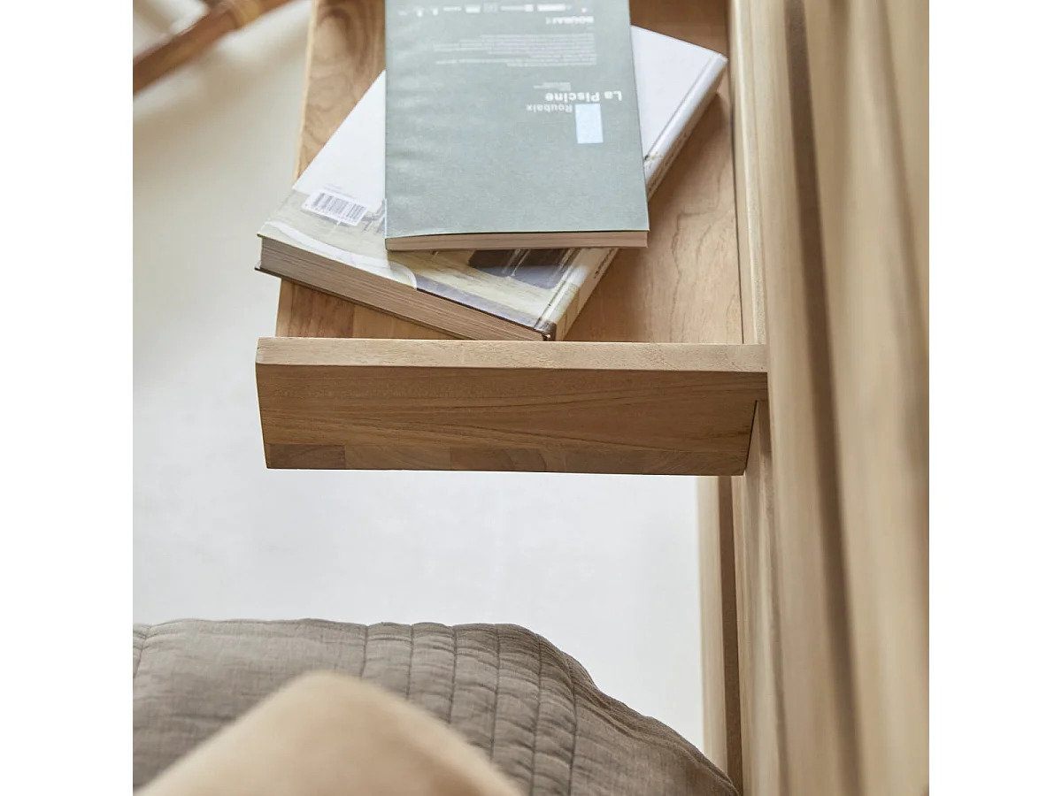 Tête de lit enfant avec 4 étagères en bois de teck 180 Urbain