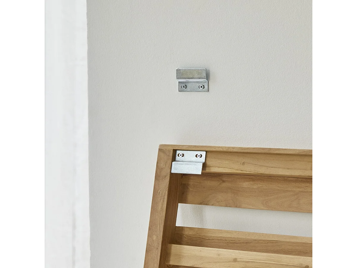 Tête de lit enfant avec 4 étagères en bois de teck 180 Urbain