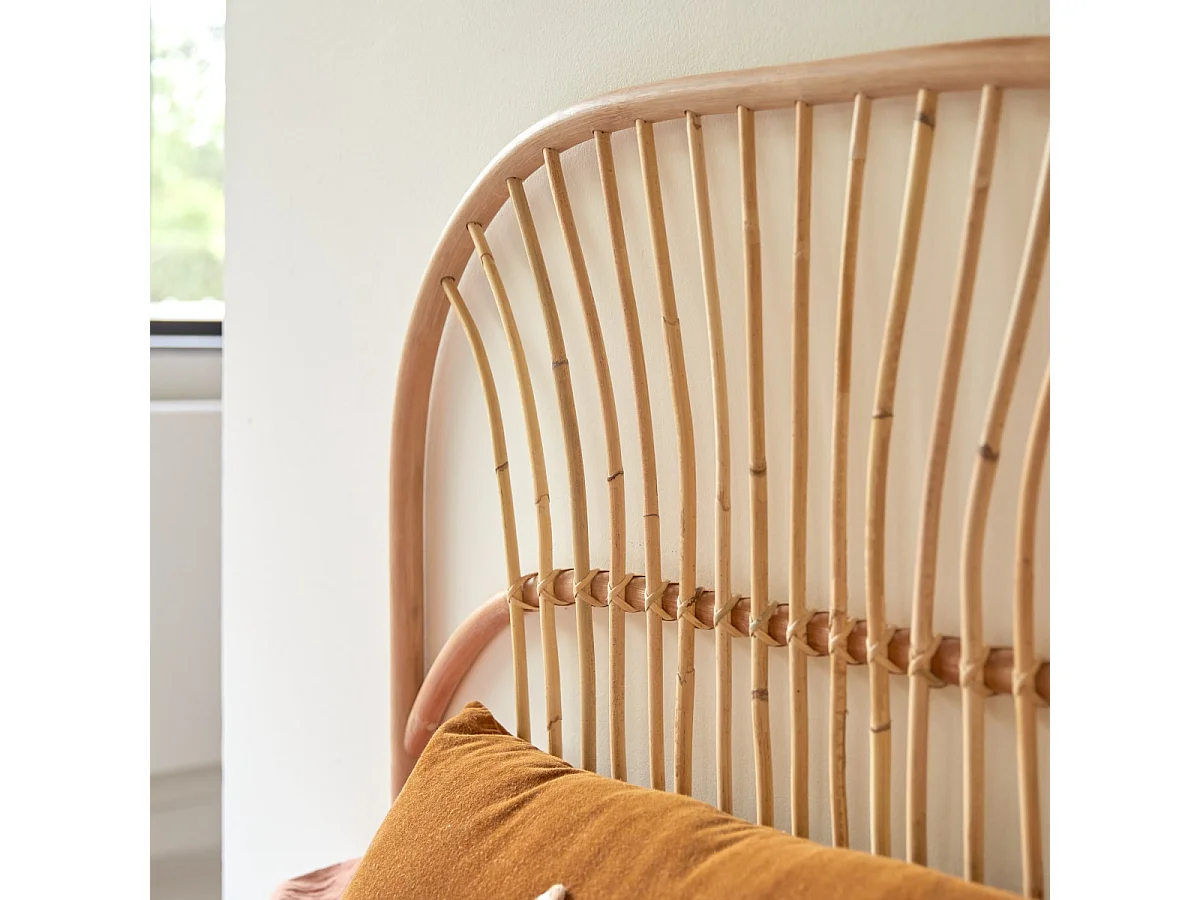 Testiera per letto bambini in canne di rattan 90 Colette