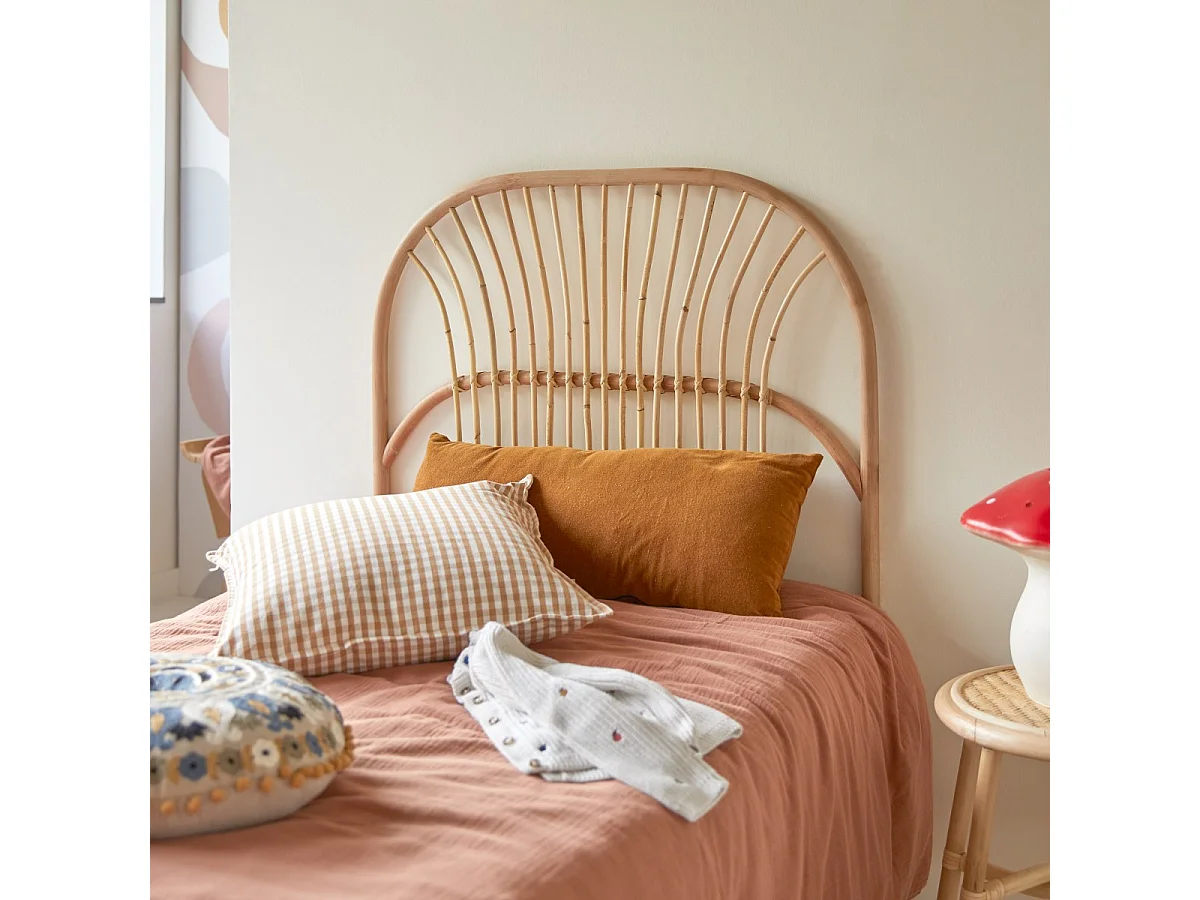 Testiera per letto bambini in canne di rattan 90 Colette