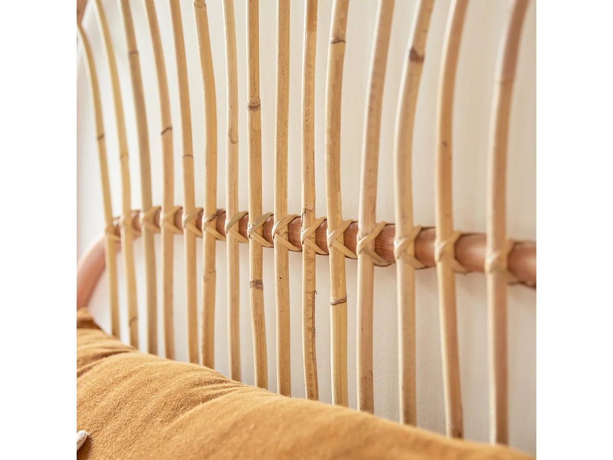 Testiera per letto bambini in canne di rattan 90 Colette