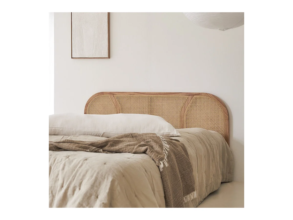 Kopfteil aus Rattanstäben und Mindi 160 cm Billie