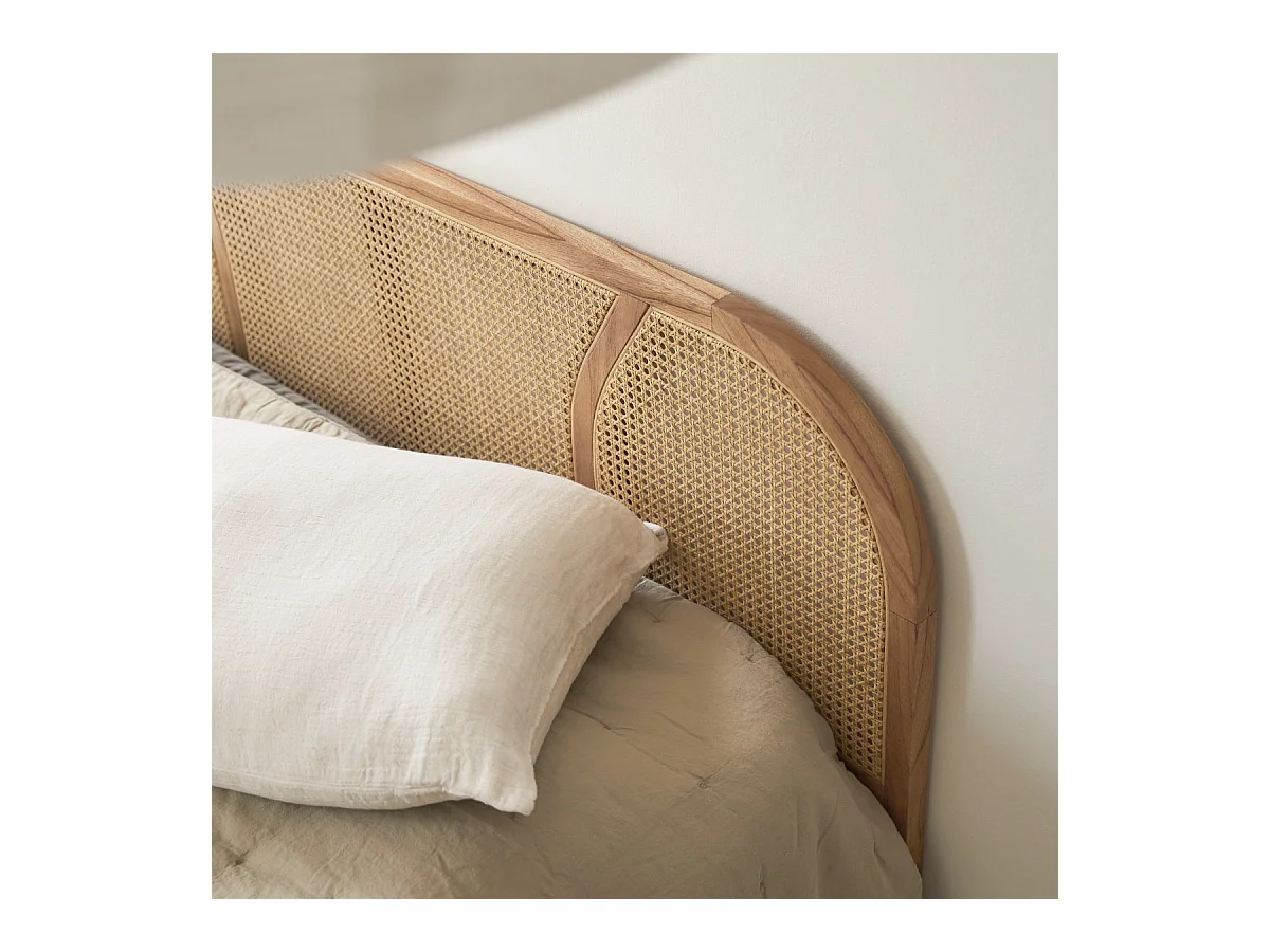 Kopfteil aus Rattanstäben und Mindi 160 cm Billie