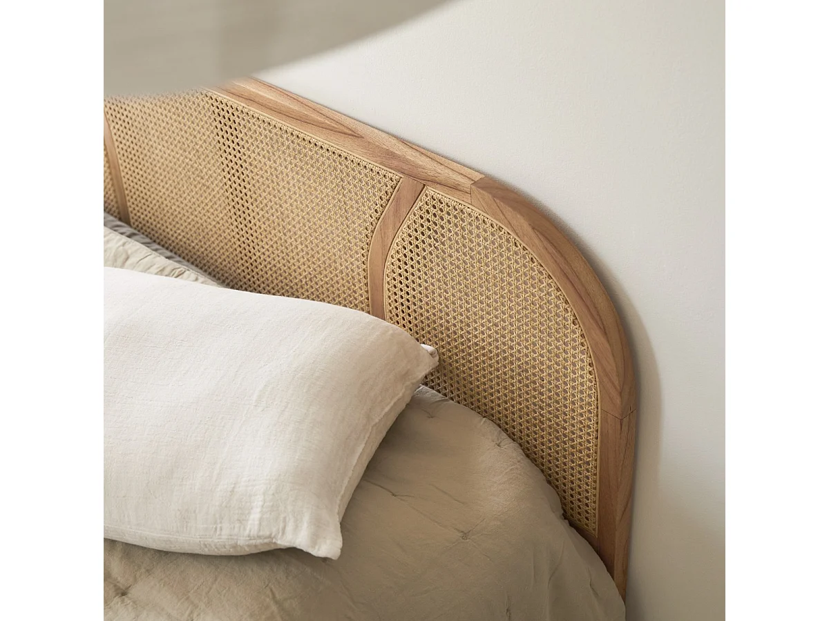 Kopfteil aus Rattanstäben und Mindi 160 cm Billie