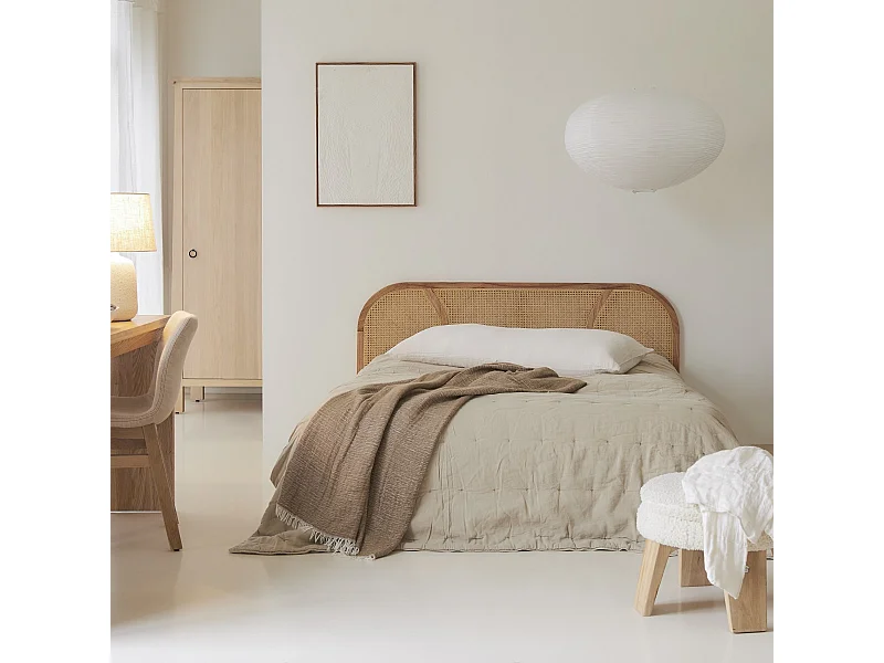 Kopfteil aus Rattanstäben und Mindi 160 cm Billie