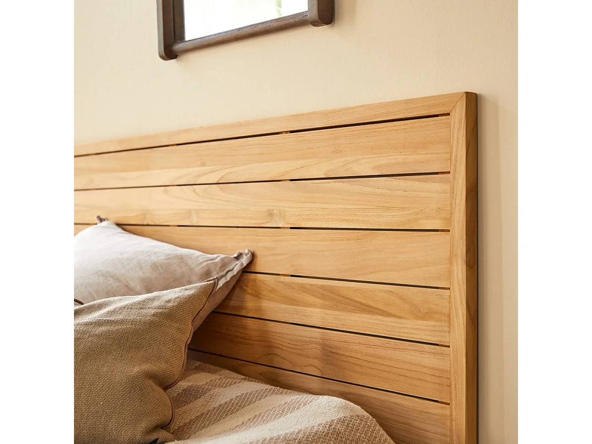 Tête de lit en bois de teck 165 Minimalys