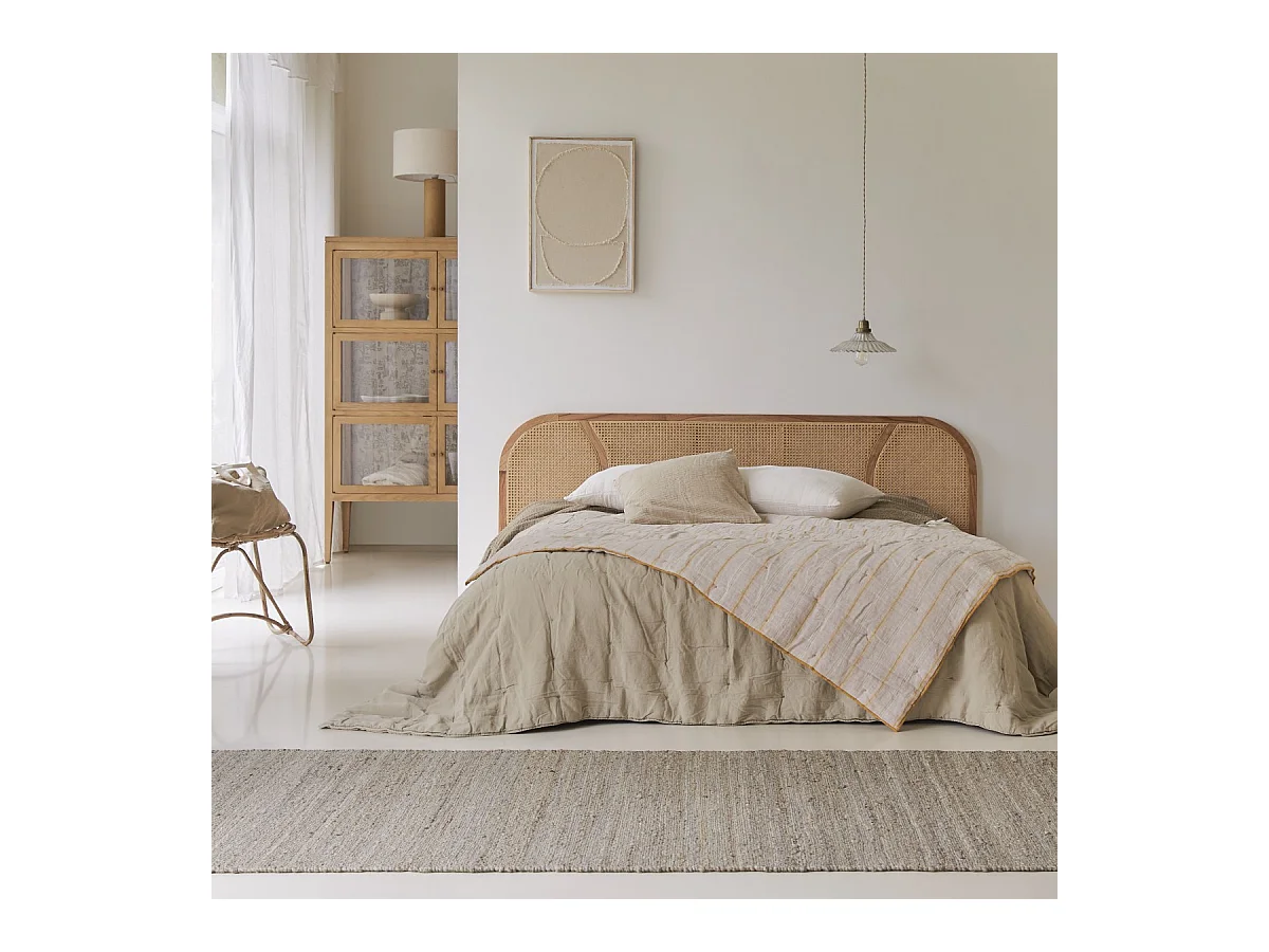 Kopfteil aus Rattanstäben und Mindi 200 cm Billie